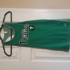 Philadelphia Phillies Womens Green Irish Under Armor Tank